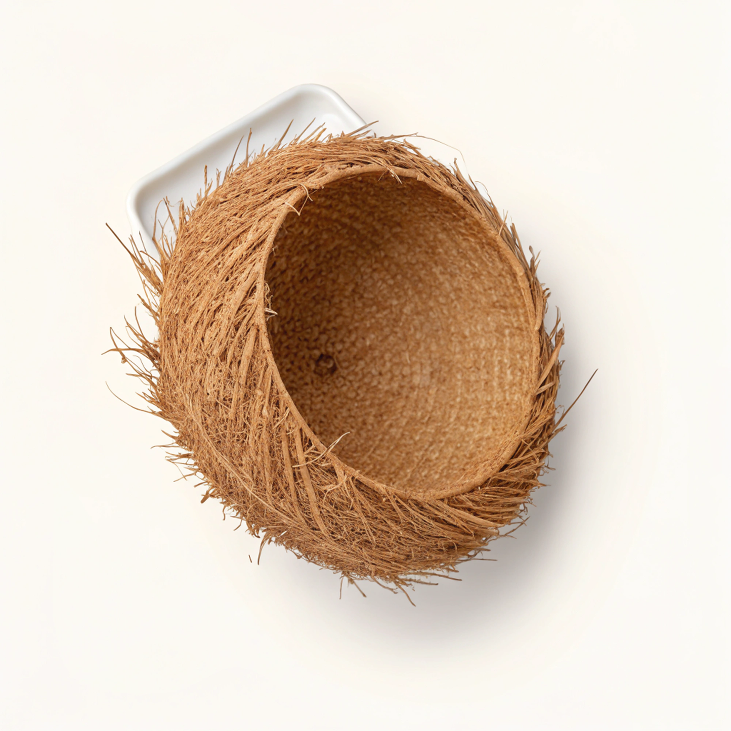 Détail tressage corbeille vétiver artisanale parfumée
