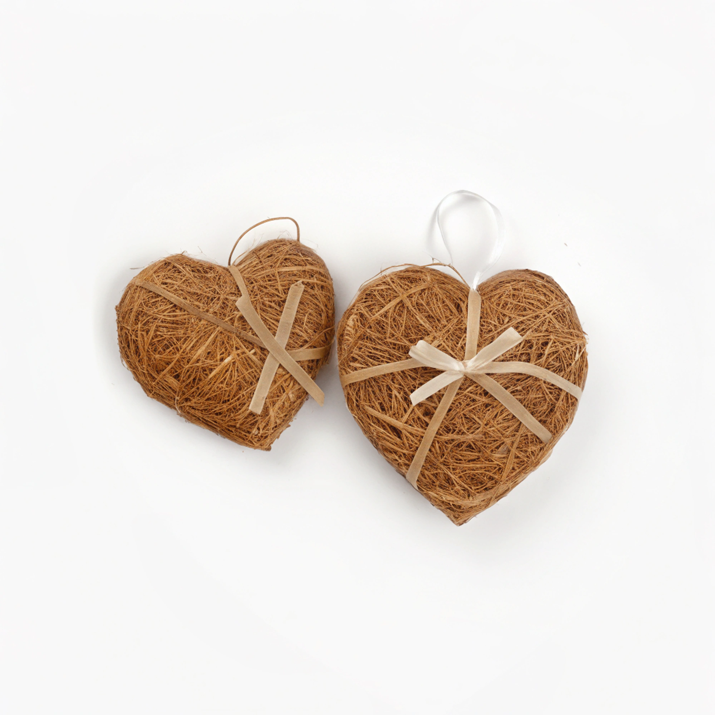 Cœur fait main vétiver artisanal pour déco ou cadeau apaisant