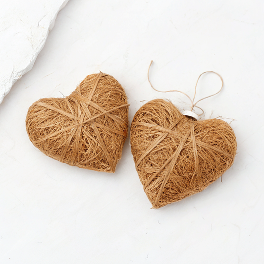 Cœur fait main en vétiver artisanal purificateur d’air parfumé