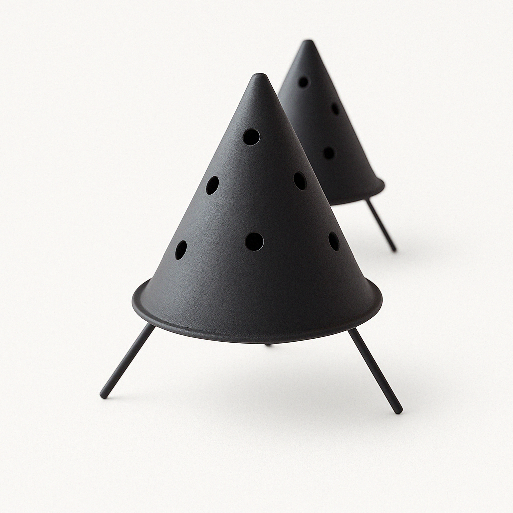 Lampe Merlin avec cône métallique et vétiver parfum apaisant