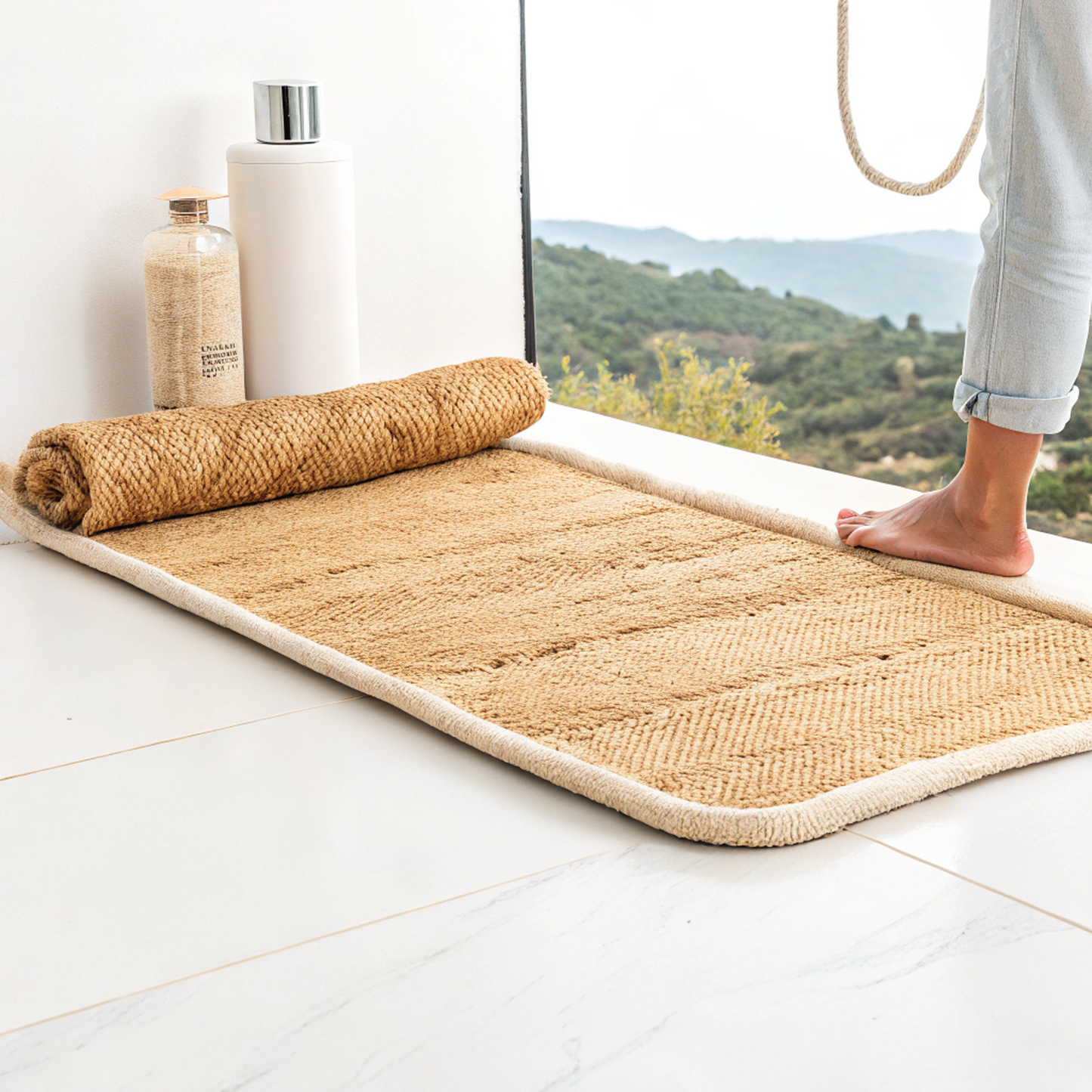Tapis écologique bio purificateur avec design chaleureux